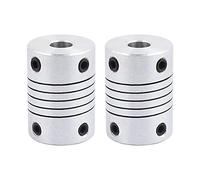 ISTOVO 2X Accoppiamento per Albero da 6mm A 8mm 25mm Lunghezza 18mm Diametro del Motore Passo-Passo Accoppiatore Connettore in Lega di Alluminio per Stampante 3D CNC Machine DIY Encoder