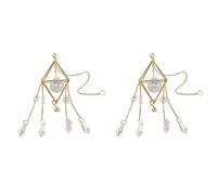 ISTOVO 2X Crystal Sun Catcher, Rainbow Prism, Window Sun Catcher, Placcato nel Celestial, Boho con Cristalli