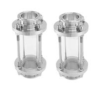 ISTOVO 2X In-Line Vetro di Vista con Morsetto End, di Flusso Sanitario Diritto Vetro di Vista SUS316 (Pipe OD 38MM)