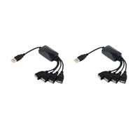 ISTOVO 2X Splitter HUB USB da 1 un 4 Femmine Prolunga USB 2.0 Prolunga Dati Convertitore Presa Adattatore di Alimentazione