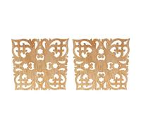 ISTOVO 2X Wooden Fornitura Decalcomania Applique Stile Europeo Applique in Vero Legno Intaglio E Vendita al Dettaglio
