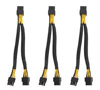 ISTOVO 3PZ GPU PCIe 8 Pin Femmina un Doppio 2X 8 Pin (6 + 2) Adattatore di Alimentazione PCI Express di Prolunga Intrecciato un Y, 20 Cm