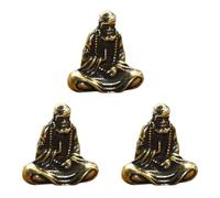 ISTOVO 3X Retro Buddha Mini Statua Bodhidharma Figurine Decorazione Scrivania Regali Miniature