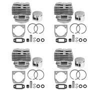 ISTOVO 4 Set Diametro 45mm Cilindro E Pistone Per Motosega Set Per 52 Pezzi di Ricambio Per Motosega 52Cc Per Ricambi