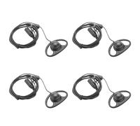 ISTOVO 4X 2 Pin Advanced D Shape Clip-Ear Ptt Headset Auricolare Mic per 2 Way Radio Gp88S Gp300 Gp68 Gp2000 Gp88 Gp3188 Cp040 Cp1200 A8 A6 A10 A12