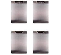 ISTOVO 4X Cartella per Appunti in Metallo Cartella per Appunti in Acciaio Inossidabile A4 Cartella per Archiviazione di Banconote Cartella per Appunti di Scrittura Menu Stecca per Affari