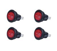 ISTOVO 4X Interruttore A Bilanciere Bipolare ON OFF Rosso 3 Pin 220V