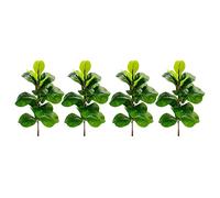 ISTOVO 4X Piante Artificiali Foglia di Violino Fico Faux Ficus Lyrata Albero Cespugli Finti Pianta