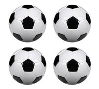 ISTOVO 4X Taglia 5 Palloni da Calcio da Allenamento Professionale nel Pelle PU Palloni da Calcio da Calcio Neri Goal Team Atch Training Balls