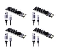 ISTOVO 4X TYPE-C a SATA3.0 5 Porte Adattatore Convertitore Scheda 6Gbps USB10G JM575+JMS580 per SSD HDD Espansione