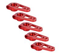 ISTOVO 5 Pezzo nel Lega di Alluminio 25T 31mm Servo Braccio Sterzo per Parti del Cingolo Auto RC, Rosso