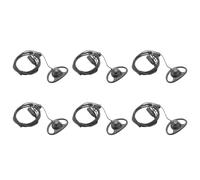 ISTOVO 6X 2 Pin Advanced D Shape Clip-Ear Ptt Headset Auricolare Mic per 2 Way Radio Gp88s Gp300 Gp68 Gp2000 Gp88 Gp3188 Cp040 Cp1200 A8 A6 A10 A12