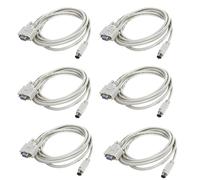 ISTOVO 6X DB9P A 8P Mini Din RS232 Scarica Bianca 8.2 Ft per PLC -EH