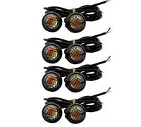 ISTOVO 8 PZ Car 12V 23Mm Dual Color Switchback 4014 12 LED Drl Eagle Eye Daytime Light