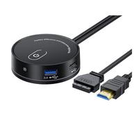 ISTOVO Computer Desktop Switch Internet Cafe Universale USB3.0 Audio Home Desktop Esterna Estensione Pulsante (D)