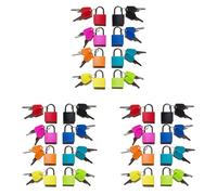 ISTOVO Confezione da 24 Lucchetto Piccolo con Chiave per Bagagli Palestra Locker Lock Mini Lucchetto Colorato per Scuola All'Aperto Casa A