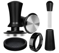 ISTOVO Funnel per Dosaggio del Caffè Strumento WDT con Set di Pressori A Molla e Tappetino Mescolatore per del Caffè Espresso 53mm