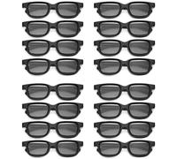 ISTOVO Occhiali 3D Passivi Polarizzati da 16 Pezzi per Schermo Cinema IMIX