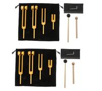 ISTOVO Set di 8 Diapason (4096C, MI528, 128C, OM136.1), Diapason Corpo per Set Chakra, Suono