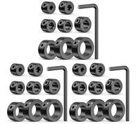 ISTOVO Set di Collari per Punte Arresto del Trapano, 27 Pezzi di Limite Collare Arresto Della Profondità del Trapano Regolabile con Set In Acciaio al Carbonio per Punte da Trapano