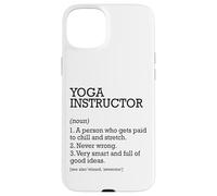Istruttore di yoga Definizione del lavoro Istruttore di yoga personalizzato Custodia per iPhone 15 Plus