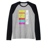 Istruttore Divertente dicendo Fantastico Meraviglioso Maglia con Maniche Raglan
