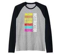 Istruttore Divertente dicendo Fantastico Meraviglioso Maglia con Maniche Raglan