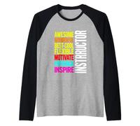 Istruttore Divertente dicendo Fantastico Meraviglioso Maglia con Maniche Raglan