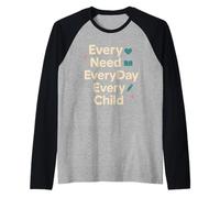 Istruzione Speciale Ed Inclusive SPED Teacher IEP Team Maglia con Maniche Raglan