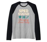 Istruzione Speciale Ed Inclusive SPED Teacher IEP Team Maglia con Maniche Raglan