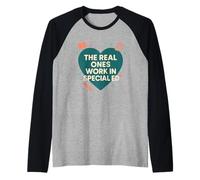 Istruzione Speciale Ed Inclusive SPED Teacher IEP Team Maglia con Maniche Raglan