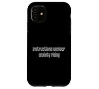 Istruzioni Ansia non chiara in aumento - Glitch Text Design Custodia per iPhone 11
