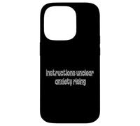Istruzioni Ansia non chiara in aumento - Glitch Text Design Custodia per iPhone 14 Pro