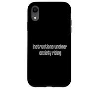Istruzioni Ansia non chiara in aumento - Glitch Text Design Custodia per iPhone XR