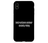 Istruzioni Ansia non chiara in aumento - Glitch Text Design Custodia per iPhone XS Max