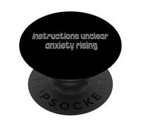 Istruzioni Ansia non chiara in aumento - Glitch Text Design PopSockets PopGrip Adesivo