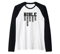 Istruzioni di Base Prima di Lasciare la Terra - B.I.B.L.E Maglia con Maniche Raglan