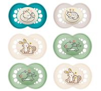 Istruzioni in Lingua Straniera MAM Day & Night 6 16 mesi Ciuccio in silicone, set da 6 pezzi Boys, con 3 scatole sterilizzate