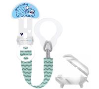 Istruzioni in Lingua Straniera - Mam it! & Cover S182 - Spilla a Forma di Ciuccio e Custodia per Ciuccio, con Lunghezza Regolabile, Pinza Ciuccio per Tutti i Tipi di Ciuccio, 0+ Mesi, Blu