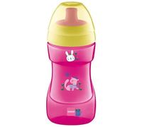 Istruzioni in Lingua Straniera - Mam - Tazza Sportiva da 330 Ml, alla Moda, per 12 Mesi, con Beccuccio a Flusso Libero, Colore: Rosa (i Motivi Possono Variare)