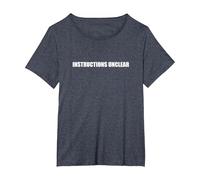 Istruzioni Non Chiare Maglietta, Donna Plus-Size, Pervinca, 6X