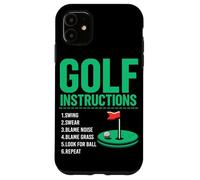 Istruzioni per il golf Golf Golf Giocatore di golf Campo da golf Uomini Custodia per iPhone 11