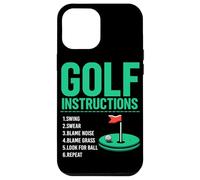 Istruzioni per il golf Golf Golf Giocatore di golf Campo da golf Uomini Custodia per iPhone 12 Pro Max