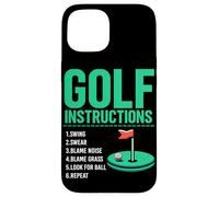 Istruzioni per il golf Golf Golf Giocatore di golf Campo da golf Uomini Custodia per iPhone 15