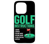 Istruzioni per il golf Golf Golf Giocatore di golf Campo da golf Uomini Custodia per iPhone 15 Pro