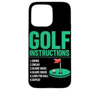 Istruzioni per il golf Golf Golf Giocatore di golf Campo da golf Uomini Custodia per iPhone 15 Pro Max