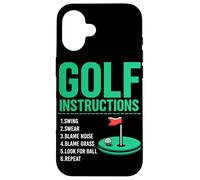 Istruzioni per il golf Golf Golf Giocatore di golf Campo da golf Uomini Custodia per iPhone 16