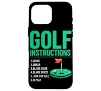 Istruzioni per il golf Golf Golf Giocatore di golf Campo da golf Uomini Custodia per iPhone 16 Pro Max