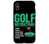 Istruzioni per il golf Golf Golf Giocatore di golf Campo da golf Uomini Custodia per iPhone X/XS