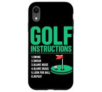 Istruzioni per il golf Golf Golf Giocatore di golf Campo da golf Uomini Custodia per iPhone XR